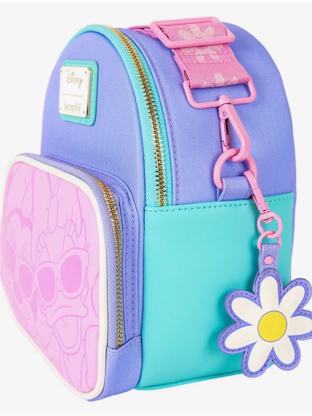 Disney x Loungefly Lavender & Pink Minnie Daisy Crossbody Bag